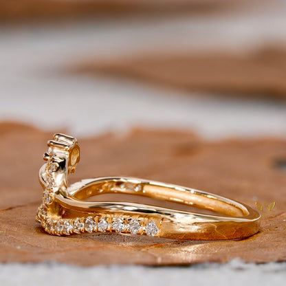 Small Lab Diamond Pave Ring for Women | Minimalist Anniversary Ring