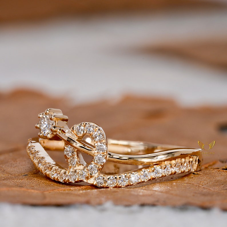 Small Lab Diamond Pave Ring for Women | Minimalist Anniversary Ring