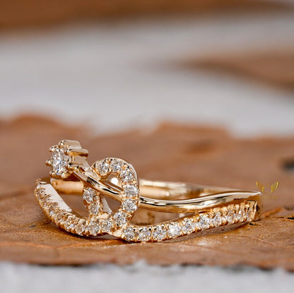 Small Lab Diamond Pave Ring for Women | Minimalist Anniversary Ring