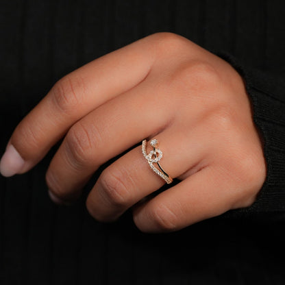 Small Lab Diamond Pave Ring for Women | Minimalist Anniversary Ring