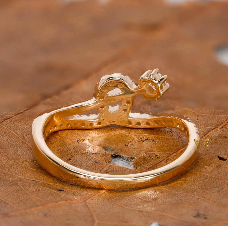Small Lab Diamond Pave Ring for Women | Minimalist Anniversary Ring