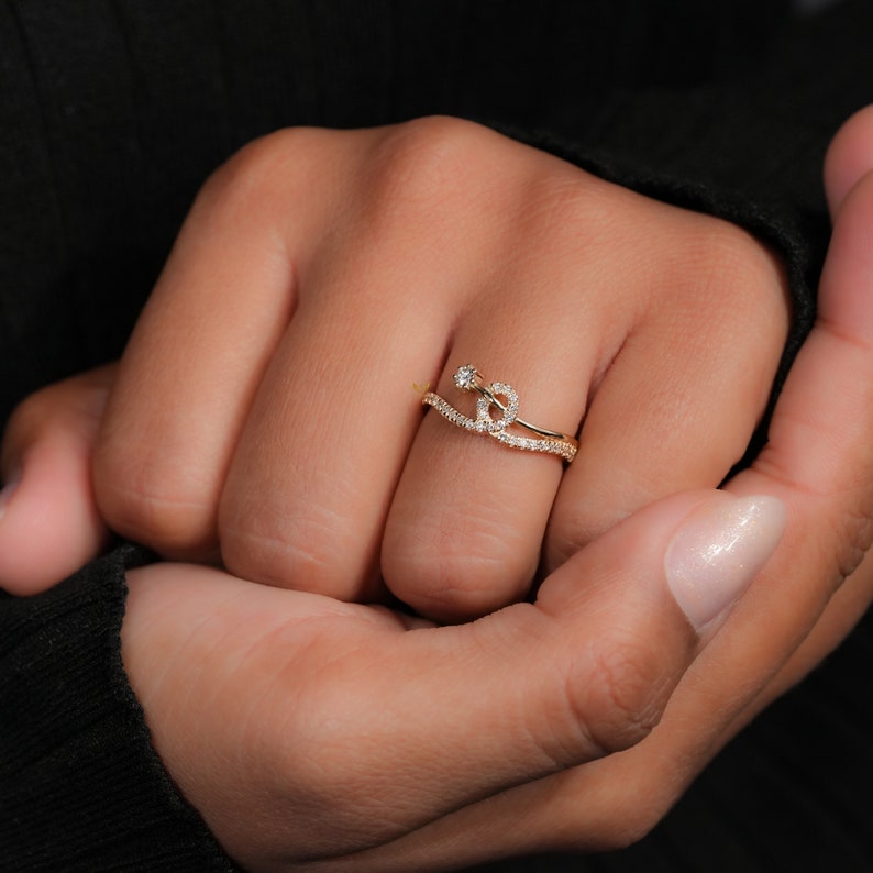 Small Lab Diamond Pave Ring for Women | Minimalist Anniversary Ring