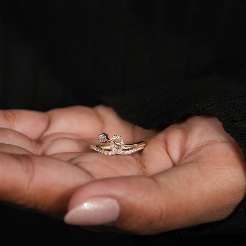 Small Lab Diamond Pave Ring for Women | Minimalist Anniversary Ring