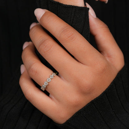 Lab Grown Diamond Floral Eternity Band