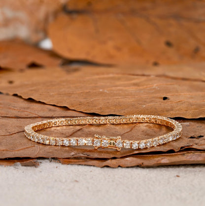 Round Cut Lab Grown Diamond Tennis Bracelet For Women