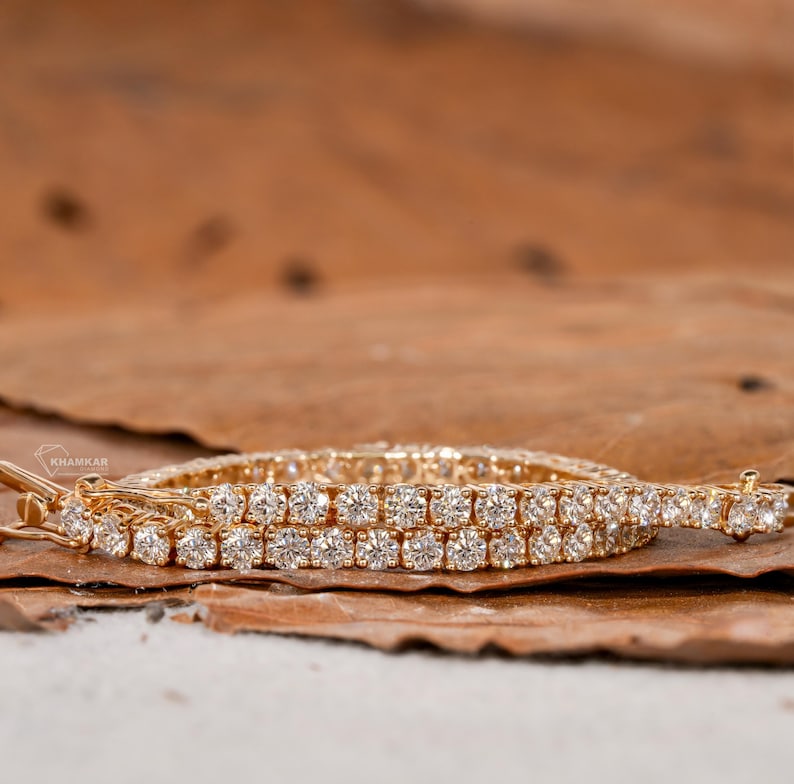 4.00TCW Round Cut Lab Grown Diamond Bracelet,Diamond Tennis Bracelet For Women,Lab Made Diamond Bracelet,Gift for Mother/Wife,Birthday Gifts