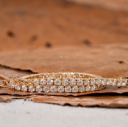 Round Cut Lab Grown Diamond Tennis Bracelet For Women