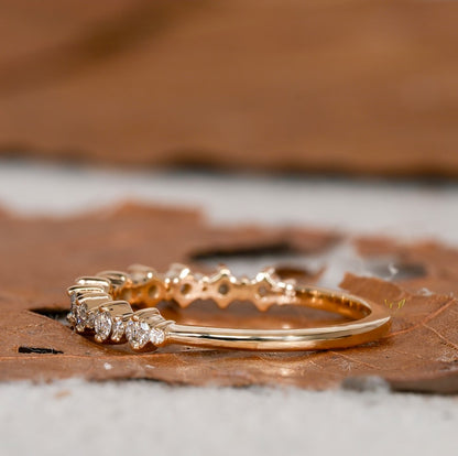 Lab Grown Diamond Floating Bubble Half Eternity Band