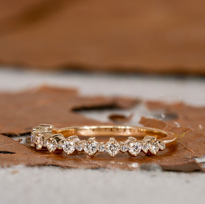 Lab Grown Diamond Floating Bubble Half Eternity Band