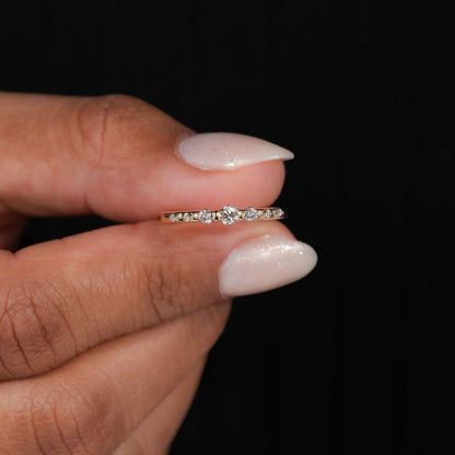 14K Gold Lab Grown Diamond 7-Stone Wedding Ring
