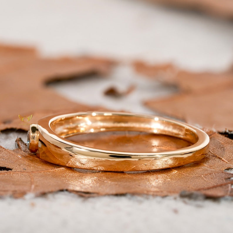 14K Gold Lab Grown Diamond Bezel Engagement Ring