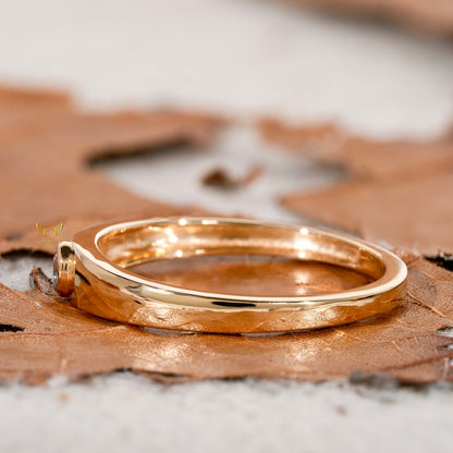 14K Gold Lab Grown Diamond Bezel Engagement Ring