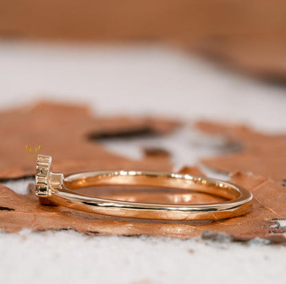 Minimal Bezel Set Diamond Ring – 14K Gold Promise Ring