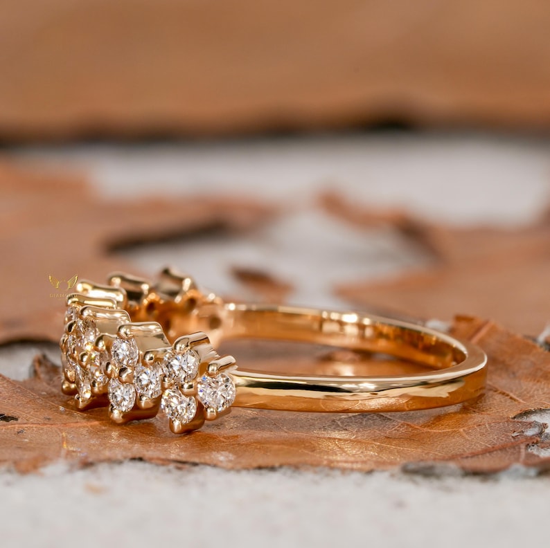 Lab Grown Diamond Cluster Wedding Band