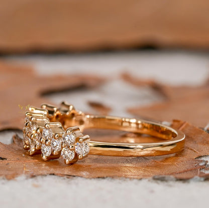 Lab Grown Diamond Cluster Wedding Band