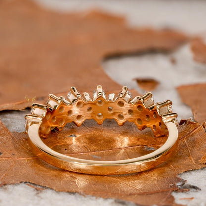 Lab Grown Diamond Cluster Wedding Band