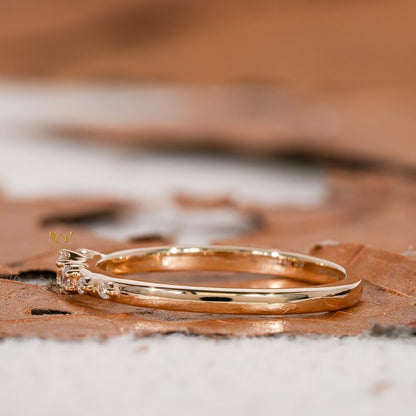 14K Gold Lab Grown Diamond 7-Stone Wedding Ring