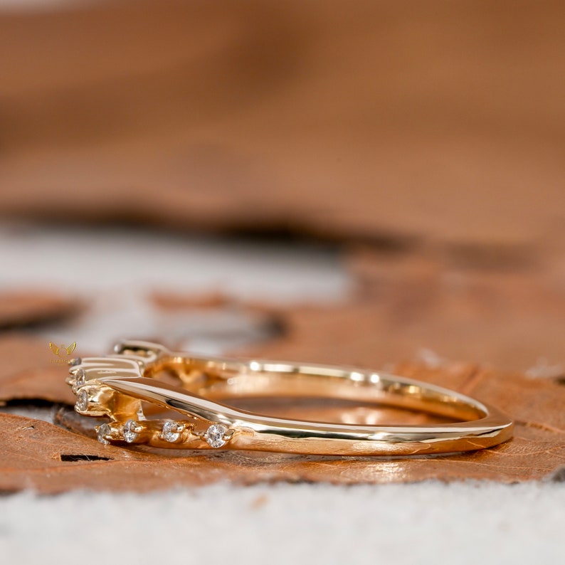 Lab Diamond Crossover Ring 14K Gold, Pave X Stacking Band