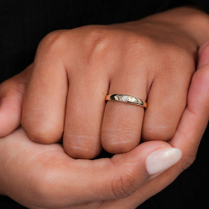 14K Gold Lab Grown Diamond Bezel Engagement Ring