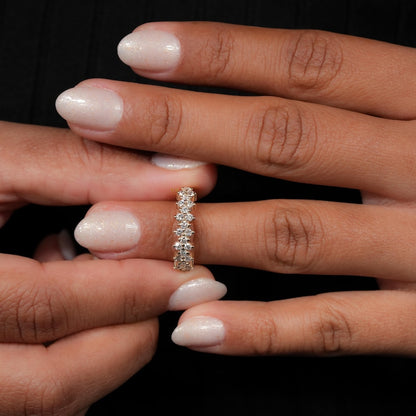Lab Grown Diamond Cluster Wedding Band