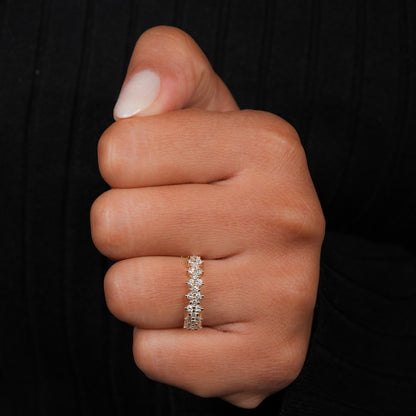 Lab Grown Diamond Cluster Wedding Band