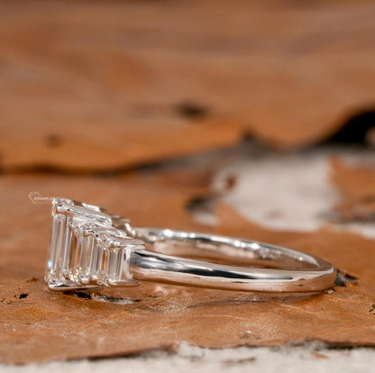 Emerald Cut Lab Diamond Ring – Five Stone IGI Certified