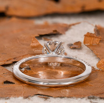 1CT Knife Edge Pave Lab Diamond Ring