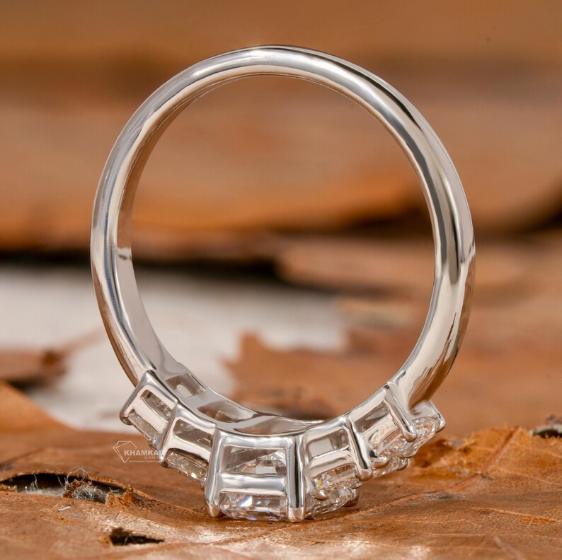 Emerald Cut Lab Diamond Ring – Five Stone IGI Certified