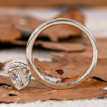1.00CT Princess Cut Lab Diamond Ring, Channel Set Proposal Ring, IGI Certified