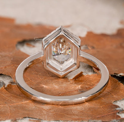 Dutch Marquise Lab Diamond Halo Engagement Ring
