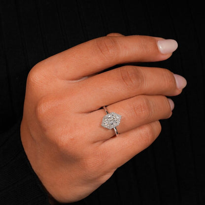 Dutch Marquise Lab Diamond Halo Engagement Ring