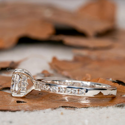 1.00CT Princess Cut Lab Diamond Ring, Channel Set Proposal Ring, IGI Certified