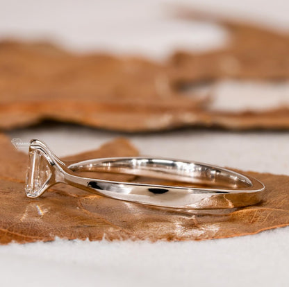 Emerald Cut Lab Diamond Ring 0.25CT – Dainty Gold Ring