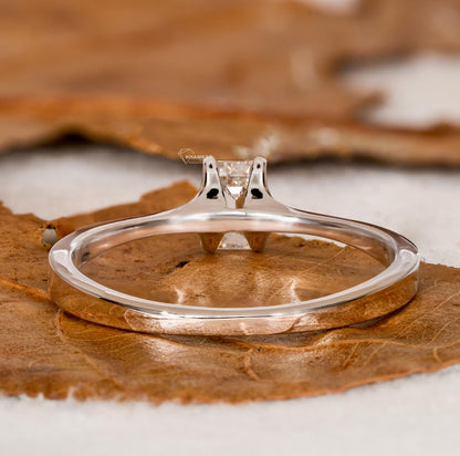 Emerald Cut Lab Diamond Ring 0.25CT – Dainty Gold Ring