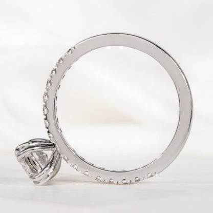 1 CT Radiant Cut Lab Grown Diamond Engagement Ring