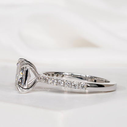 1 CT Radiant Cut Lab Grown Diamond Engagement Ring