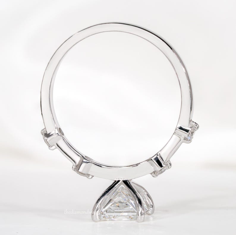 1.00 Ct Princess Cut Lab Grown Diamond Engagement & Wedding Ring