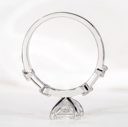 1.00 Ct Princess Cut Lab Grown Diamond Engagement & Wedding Ring