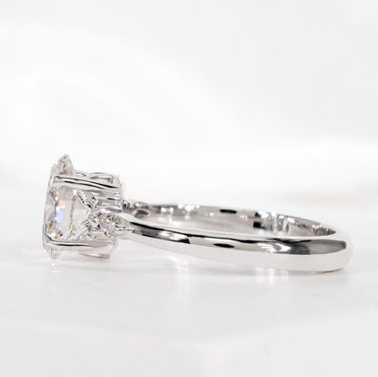 Oval Cut Lab Grown Diamond Engagement Ring in 14K White Gold