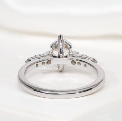 Marquise Cut Lab Grown Diamond Engagement & Wedding Ring