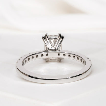 1 CT Radiant Cut Lab Grown Diamond Engagement Ring