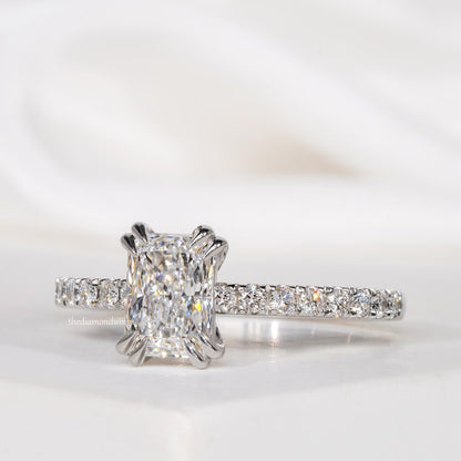 1 CT Radiant Cut Lab Grown Diamond Engagement Ring