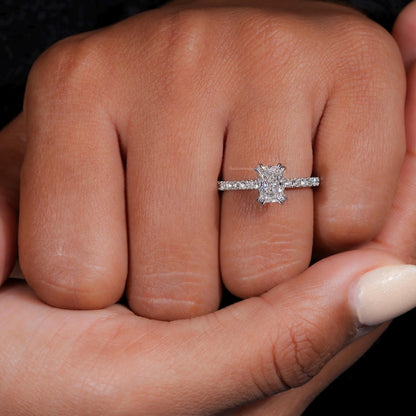 1 CT Radiant Cut Lab Grown Diamond Engagement Ring