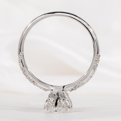 IGI Certified Marquise Cut Lab Diamond Engagement Ring