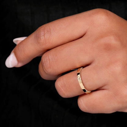 14K Gold Lab Diamond Pave Eternity Wedding Band