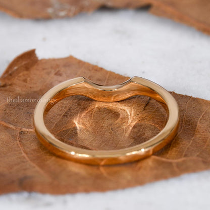 Curved Lab grown  Diamond Nesting Wedding Band