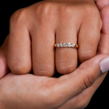 Lab Grown Diamond Five-Stone Wedding Band