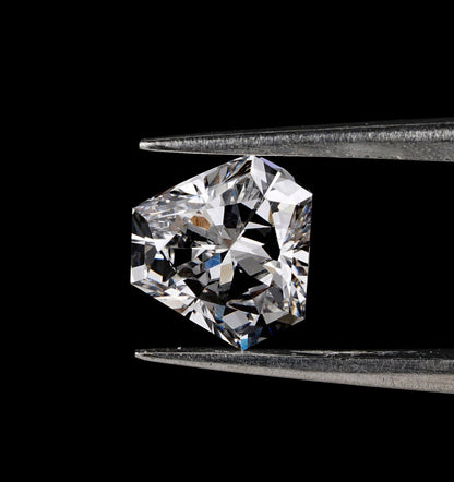 Calf Head Antique Cut Lab Diamond Stud Earrings