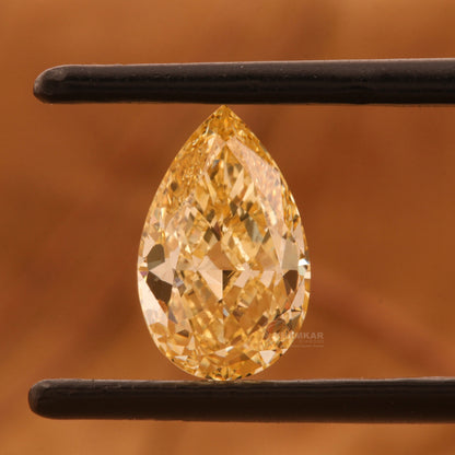1CT Pear Vivid Yellow Lab Diamond | Loose IGI | Conflict Free
