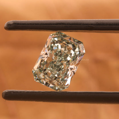 1 Ct Radiant Cut Green Lab Grown Diamond | Loose Diamond for Engagement Ring